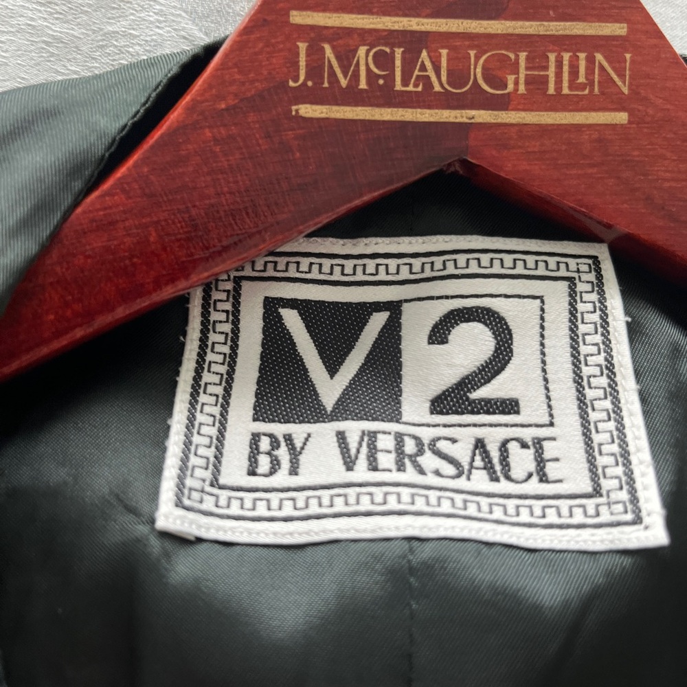 Versace black velvet vest classic fit